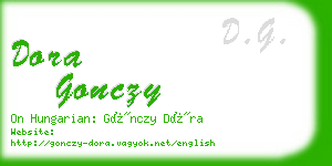 dora gonczy business card